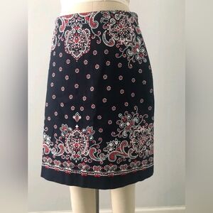 Talbots bandana navy w/ red & white dot prints sz 16W & 2P & 12